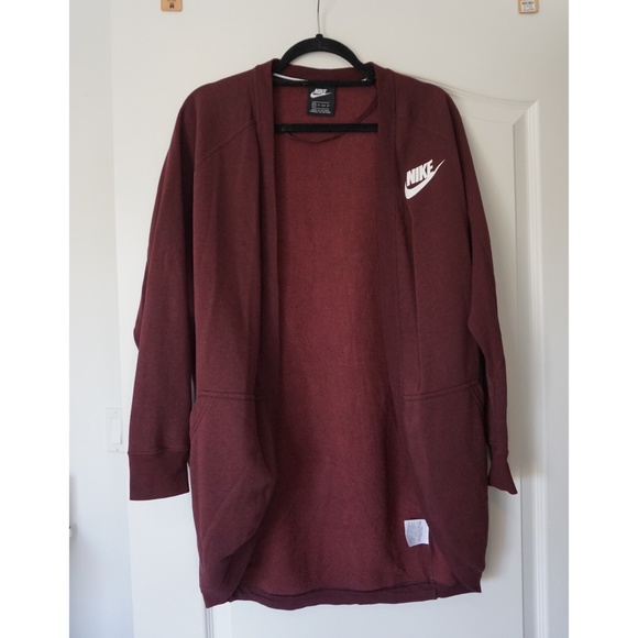 Nike Sweaters - Nike Maroon Cardigan